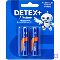 باتری قلمی Detex AA LR6 آلکالاین 1.5 ولت(بسته بندی ۲تایی)
