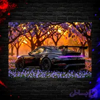 متال پوستر طرح ماشین porsche کد S009