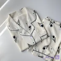 ست بلوز و شلوار راحتی موسلین طرح گل صورتی و سبز
