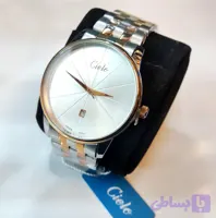 ساعت مچی مردانه CIELO سیلو فلزی کلاسیک قاب و بند رزگلد استیل صفحه مشکی کد 1728