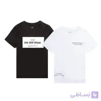 تیشرت 2 عددی نخ پنبه پسرانه وارداتی - سایز 146/152 - کد C1004