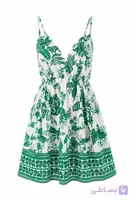 پیراهن کوتاه منگوله دار زیتونی - برند کاپشی Cupshe - سایز M - کد 1006