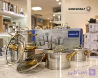 سرویس قابلمه استیل۸ پارچه