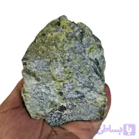 سنگ یشم سرپانتین طبیعی؛ ترکیبی از سبز زیتونی، خاکستری