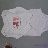 بادی آستین بلند سایز۳تا۶ماه پهنا۲۱فاق۳۵