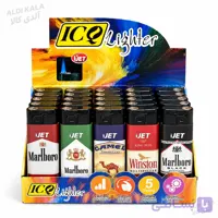 فندک جت ICQ طرح پاکت سیگار مدل تورچ استند ۳۰ عددی
