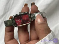 ساعت زنانه رویال بند نرم مستطیلی قرمز