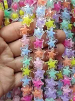 مهره رنگی شفاف طرح ستاره