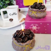 شمع فانتزی دکوری بقچه قهوه