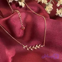 گردنبند شاخه برگی نگین دار