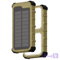 پاوربانک خورشیدی 22.5 وات پاورولوجی مدل SOLARA PPBCHA100KH ظرفیت 10000 میلی آمپر ساعت
