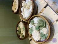 شمع دکوراتیو کاسه چوبی