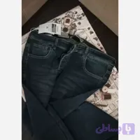 شلوار جین راسته سورمه ای کثیف شور