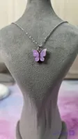 گردنبند زنانه پروانه ای مینیمال طرح ابنباتی