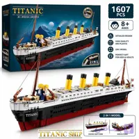 ساختنی لگو کشتی تایتانیک با 1607 قطعه مدل TITANIC Ship Hy 2713
