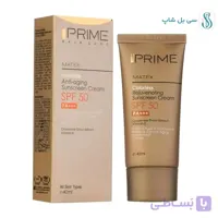 کرم ضد آفتاب جوان کننده بدون رنگ پرایم SPF50 – آبرسان و مرطوب کننده