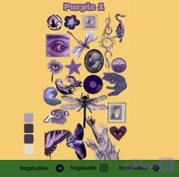استیکر بنفش