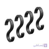 قلاب آویز لباس سفید مدل لاینا بسته 4 عددی