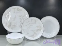 سرویس ۲۶پارچه آرکوپال رز کرم لب نقره