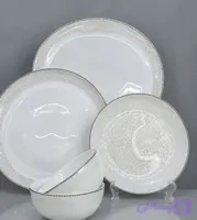 سرویس ۲۶پارچه آرکوپال طرح رکسانا طوسی و کرم لب نقره
