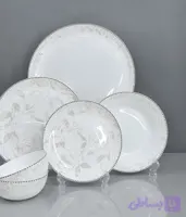 سرویس ۲۶پارچه آرکوپال طرح شاینا لب نقره