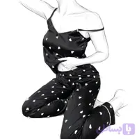 ست لباس خواب تاپ و شلوار ساتن لولیتا (Lolita) کد 701
