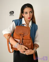 کوله پشتی زنانه چرم رومی مدل بروژ