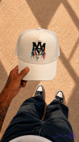 کلاه کپ سفید Miami Marlins طرح رنگ پاشی