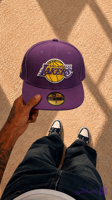 کلاه کپ Los Angeles Laker بنفش مدل فلت