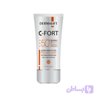 فلوئید ضد آفتاب رنگی لایت درمالیفت مدل C-FORT SPF50+ حجم ۴۰ میلی لیتر