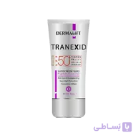 فلوئید ضد آفتاب رنگی لایت بژ درمالیفت مدل ترنکسید SPF 50 حجم 40 میلی‌لیتر