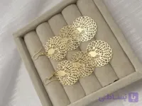 گوشواره زنانه طرح طلا مدل پولکی