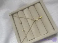 نیم ست زنانه طرح طلا مدل مینیمال طرح مربع