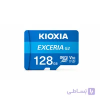 کارت حافظه‌ microSDHC کیوکسیا KIOXIA مدل  G2 EXCERIA کلاس 10 استاندارد V30-U3 سرعت 100MBps ظرفیت 128 گیگابایت به همراه آداپتور SD