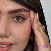 لنز طبی رنگی رز عسلی دور دار Alis Brown