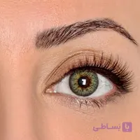 لنز طبی رنگی رینبو سبز عسلی دور دار Green 306