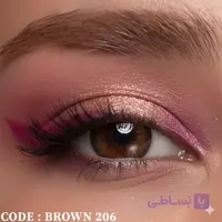 لنز طبی رنگی رینبو عسلی دور دار Brown 211