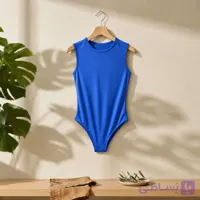 بادی زنانه  وارداتی اسمارا کد ADA-BD-101 | بادی یقه گرد آبی بدون آستین
