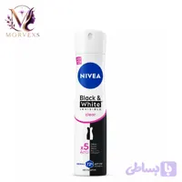 اسپری ضدتعریق زنانه نیوآ مدل Black & White Invisible Clear حجم ۱۵۰ میلی‌لیتر