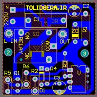 فایل pcb آلتیوم برد تایمر 220 ولت با رله خروجی