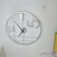 ساعت دیواری فلزی فوق العاده زیبا در سه رنگ مشکی و طلایی نقره ای