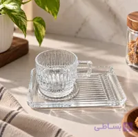 ست نیم ماگ و زیر ماگی بلوری