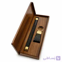 ست جاکلیدی و دستبند چرم طبیعی مدل آشا