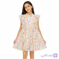 پیراهن دخترانه نخی مدل لئون ست