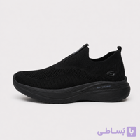 کتونی اسکیچرز بدون بند مشکی max cushion