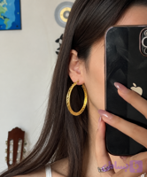 گوشواره حلقه ای بزرگ طلایی