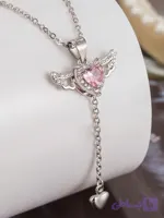 گردنبند قلب بالدار متحرک دخترونه