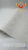 کاغذ دیواری سفید پتینه اکلیل نقره‌ای قابل شستشو