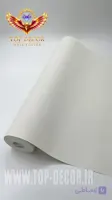 کاغذ دیواری سفید ساده قابل شستشو اکلیلی با بافت پارچه ای درشت