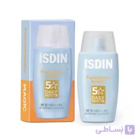 ضد آفتاب بی‌رنگ ایزدین فیوژن واتر SPF 50 مناسب انواع پوست 50 میلی لیتر
